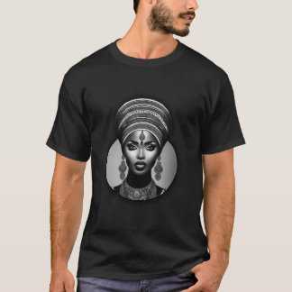 Camiseta Preta commulher somaliana T-Shirt