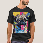 Camiseta Pug Pop Art 01  T-Shirt (Vorderseite)