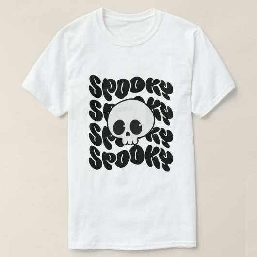 Camiseta Retro Spooky con Calavera Kawaii T-Shirt (Design vorne)