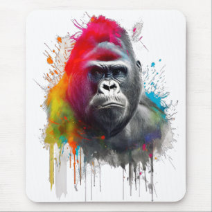 Camiseta Rey de la Selva: Majestuoso Gorila Espald Mousepad