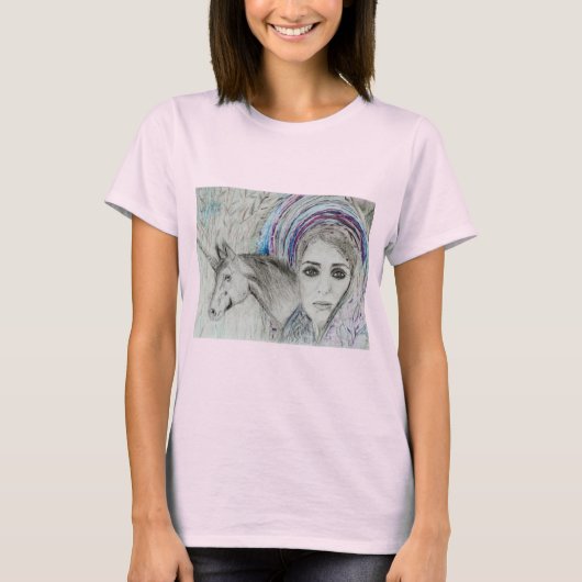 Camiseta Senhora da Magia (desenho autoral) T-Shirt (Vorderseite)