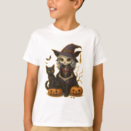 Camiseta (T-shirt) Infantil Bruxa dos Gatos T-Shirt