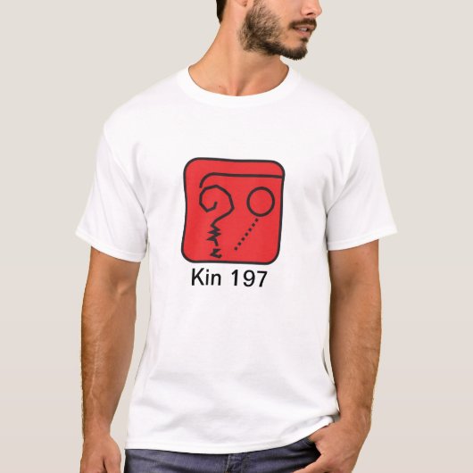 Camiseta Tzolkin Terra Vermelha Kin 197 T-Shirt (Vorderseite)