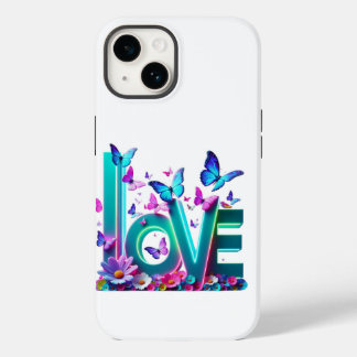 Camiseta Vibrant Love and Butterflies – Colorful F Case-Mate iPhone 14 Hülle