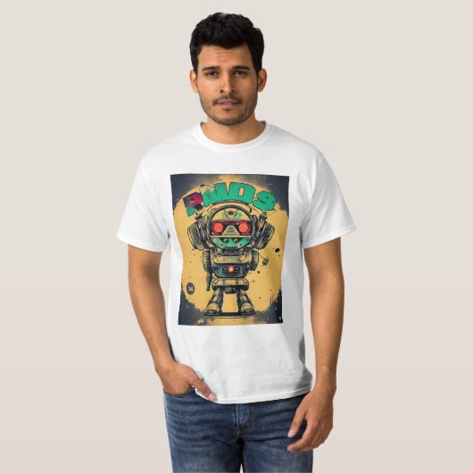 Camiseta vintaje robot steampunk IAs T-Shirt (Vorne ganz)
