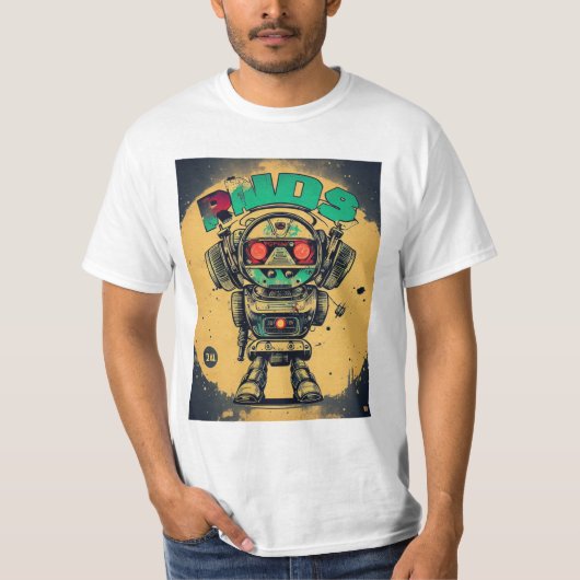 Camiseta vintaje robot steampunk IAs T-Shirt (Vorderseite)