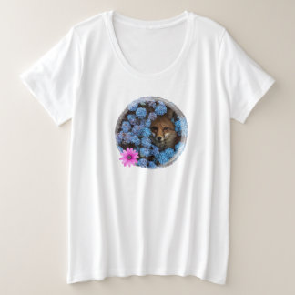 Camiseta Zorro entre flores Große Größe T-Shirt