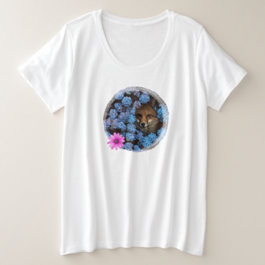 Camiseta Zorro entre flores Große Größe T-Shirt (Design vorne)