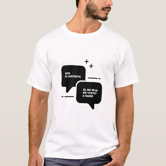 Camisetas Cristianas Modernas Dios Si Contesta T-Shirt (Vorderseite)