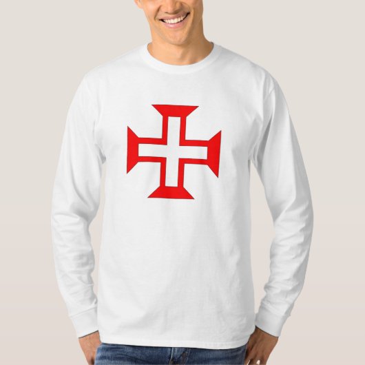 Camisia alba Crucis Ordinis Christi T-Shirt (Vorderseite)
