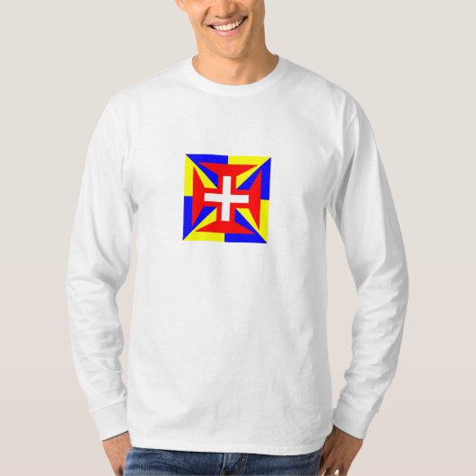 Camisia Longa Alba de Suprema Militia Christi T-Shirt (Vorderseite)