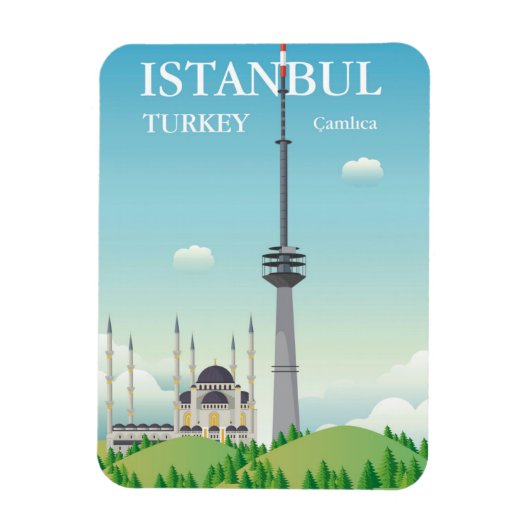 Camlica Tower | Istanbul, Türkei Magnet (Vertikal)