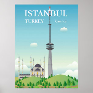 Camlica Tower   Istanbul, Türkei Poster