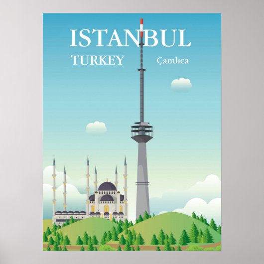 Camlica Tower | Istanbul, Türkei Poster (Vorne)