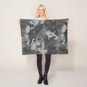 Cammo 4/Camoflauge/Babydecke mit Tieren Fleecedecke