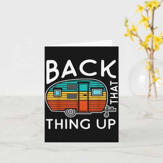 Camng Back That Thing Up Funny Summer Motorhome Mo Karte (Gelbe Blume)