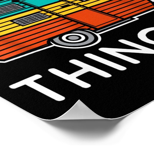 Camng Back That Thing Up Funny Summer Motorhome Mo Poster (Ecke)