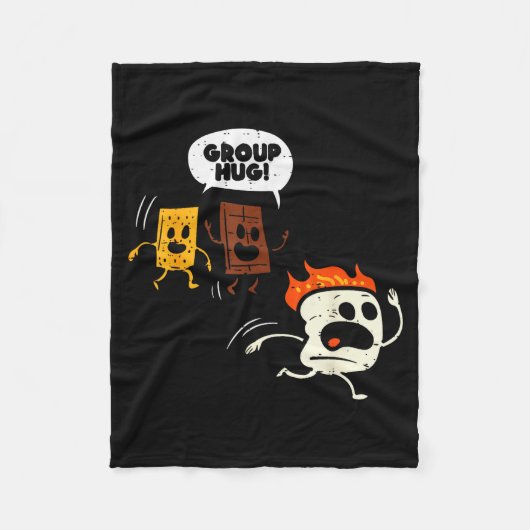 Camng Group Hug Smores Funny Marshmallow Men Women Fleecedecke (Vorderseite)