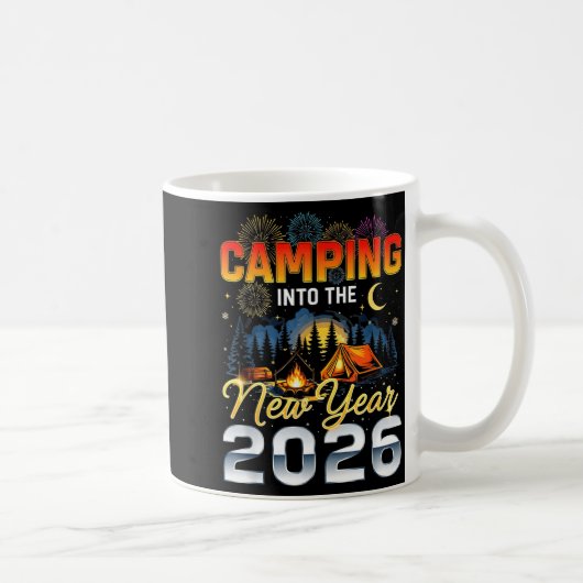 Camng Into The New Year 2026 Fireworks Outdoor Vib Kaffeetasse (Rechts)
