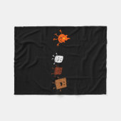 Camng Smores Running Fire Funny Group Hug Men Wome Fleecedecke (Vorderseite (Horizontal))