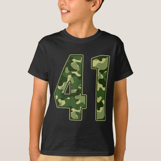 Camo #41 Jersey Number 41 Uniform Fan Favorite Pla T-Shirt (Vorderseite)