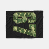 Camo #67 Jersey Number 67 Uniform Fan Favorite Pla Fleecedecke (Vorderseite (Horizontal))