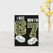 Camo 7 Year Old Birthday I Was 6 Now I'm 7 67 Funn Karte (Gelbe Blume)