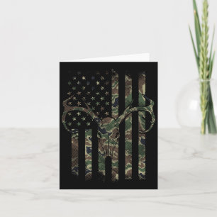 Camo American Flag Deer Skull Elk Hunting Usa Hunt Karte