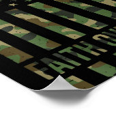 Camo American Flag Faith Over Fear Christian Patri Poster (Ecke)