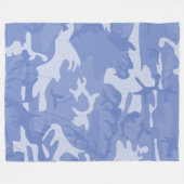 Camo Blue Fleecedecke (Vorderseite (Horizontal))