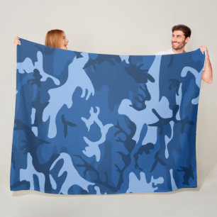 Camo Blue Fleecedecke