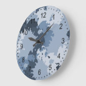 Camo Blue Große Wanduhr (Winkel)