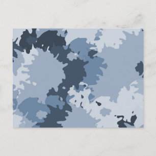Camo Blue Postkarte