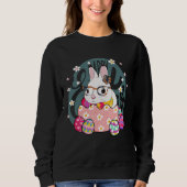 Camo Bunny Easter Egg Camouflage Glasses Easter Da Sweatshirt (Vorderseite)