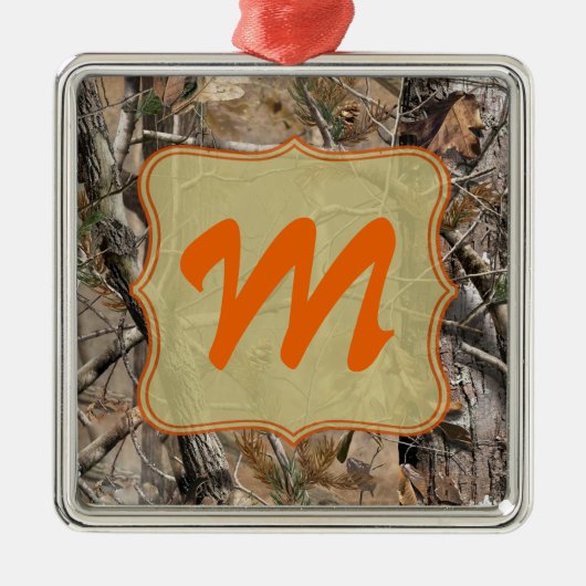 Camo Camouflage Hunting Monogram Initial Ornament (Vorne)