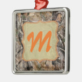 Camo Camouflage Hunting Monogram Initial Ornament (Links)