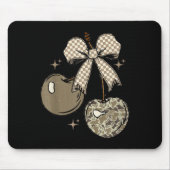 Camo Checkered Cherry Bow, Hunting,checkered Patte Mousepad (Vorne)