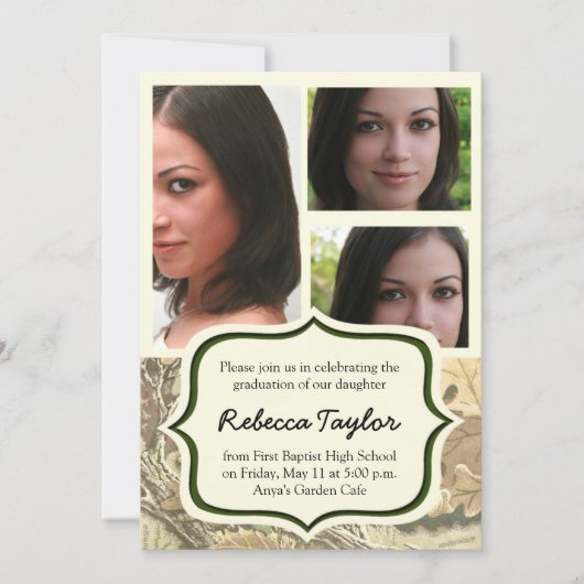 Camo Class of 2014 Graduation Einladung (Vorderseite)