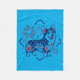 Camo Corgi Patriotisch 250 Jahre Aamerica-Flagge 4 Fleecedecke