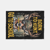 Camo Deer Hunting Boys Kids Funny Born Hunt Forced Fleecedecke (Vorderseite (Horizontal))