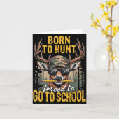 Camo Deer Hunting Boys Kids Funny Born Hunt Forced Karte (Gelbe Blume)