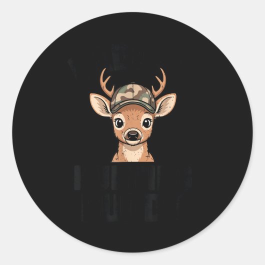 Camo Deer Hunting Daddy's Hunting Buddy Youth Boy Runder Aufkleber (Vorderseite)