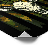 Camo Deer Hunting Elk Skull American Flag Youth Bo Poster (Ecke)