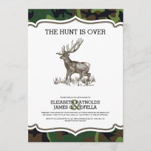 Camo Die Jagd ist Vorbei Hochzeits Einladungen
