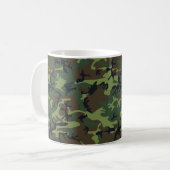 [CAMO-GR-1] Grüne und braune Camouflage Kaffeetasse (Vorderseite Links)