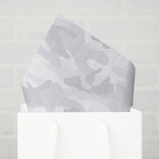 Camo Grey Pattern Modern Military Gift Wrapping Seidenpapier (Geschenktüte)
