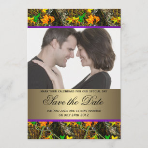 Camo Hochzeitsankündigung Foto Einladung