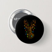Camo Hunting Reindeer Deer Christmas Holiday Xmas Button (Vorne & Hinten)