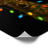 Camo Hunting Reindeer Deer Christmas Holiday Xmas  Poster (Ecke)