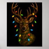 Camo Hunting Reindeer Deer Christmas Holiday Xmas Poster (Vorne)